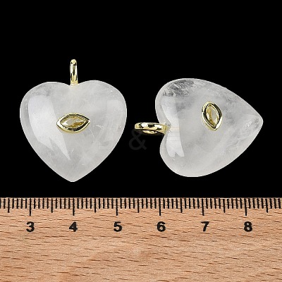 Natural Quartz Crystal Pendants G-P585-03G-08-1