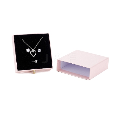 Square Paper Drawer Jewelry Set Box CON-C011-03A-05-1
