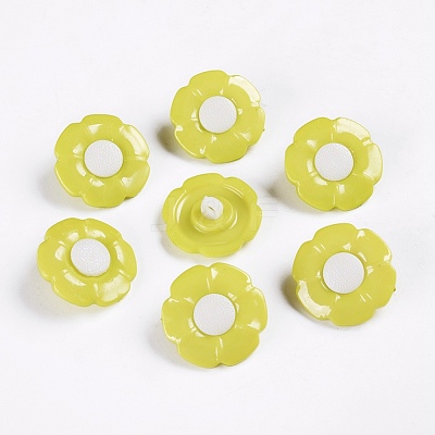 1-Hole Acrylic Shank Buttons X-BUTT-E069-B-09-1