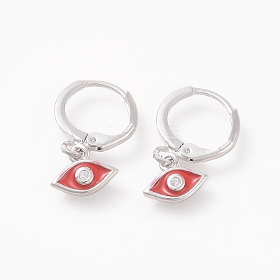 Brass Hoop Earrings EJEW-I230-05P-1