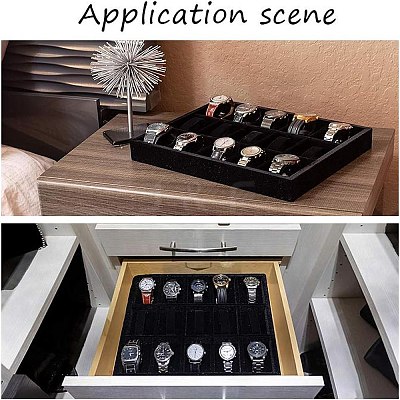 Velours Wooden Bracelet/Bangle/Watch Displays BDIS-WH0003-01-1