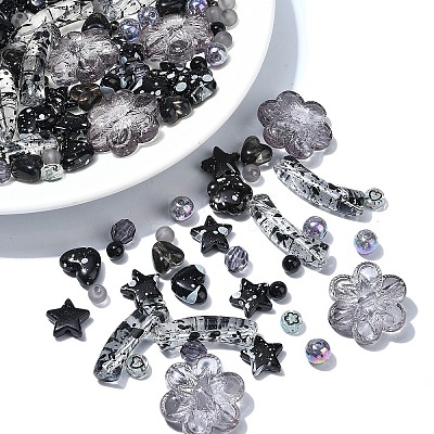 120Pcs 12 Styles Mixed Styles Acrylic Beads MACR-YW0003-05D-1