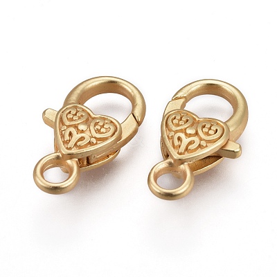 Tibetan Style Heart Lobster Claw Clasps LF014Y-MG-NR-1