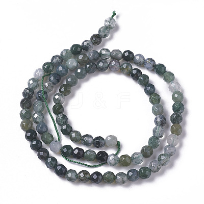 Natural Moss Agate Beads Strands G-F596-21-3mm-1
