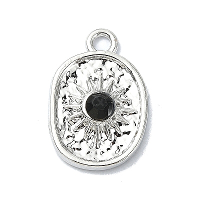 Alloy Black Rhinestone Pendants PALLOY-S188-09P-02-1