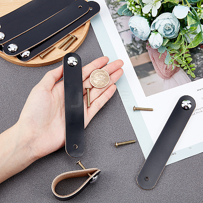 12 Sets PU Leather Door Handles FIND-NB0001-52-1