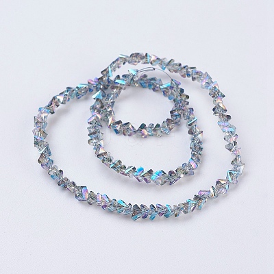 Electroplate Glass Beads Strands EGLA-J145-4mm-FR03-1