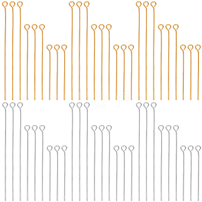 600Pcs 6 Styles Brass Eye Pin KK-SP0001-74-1