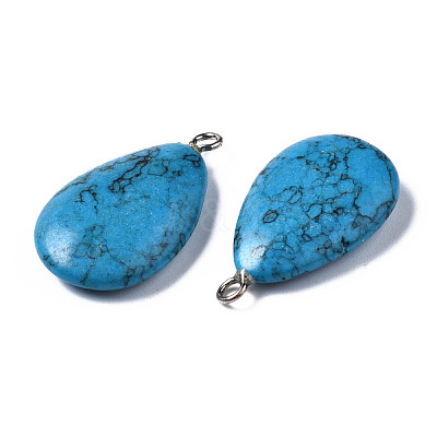 Synthetic Turquoise Pendants G-S356-14B-1