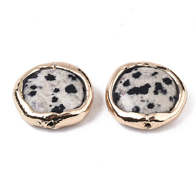 Natural Dalmatian Jasper Beads X-G-S359-112-1