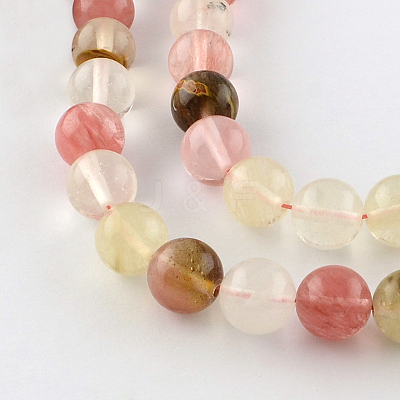 Tigerskin Glass Round Bead Strands X-G-R342-8mm-19-1
