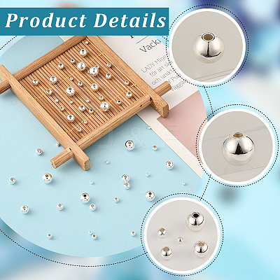 250Pcs 5 Styles Rack Plating Brass Spacer Beads KK-PA0001-02S-1