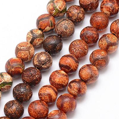 Tibetan Style MIxed Pattern dZi Beads G-K166-02-8mm-L2-1