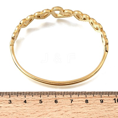 304 Stainless Steel Crystal Rhinestone Hollow Heart Hinged Cuff Bangles for Women SA-CBAF851-10G-1