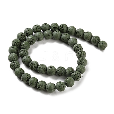 Synthetic Lava Rock Dyed Beads Strands G-H311-08C-03-1