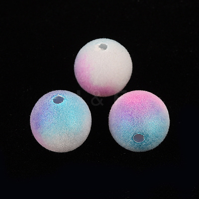Flocky Plastic Beads KY-Q056-024C-1