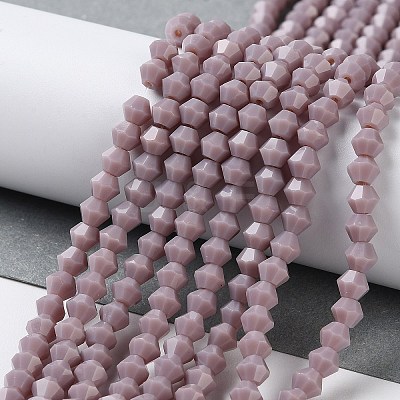 Opaque Solid Color Imitation Jade Glass Beads Strands EGLA-A039-P4mm-D13-1