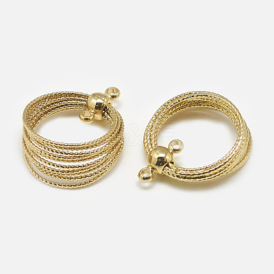 Brass  2-Loop Link Pendants X-KK-N200-083-1
