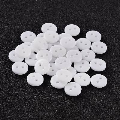 2-Hole Flat Round Resin Sewing Buttons for Costume Design BUTT-E119-34L-19-1