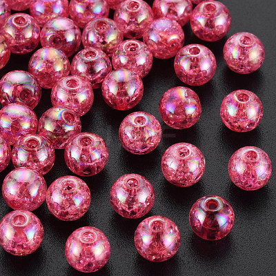 Transparent Crackle Acrylic Beads MACR-S373-66-L02-1