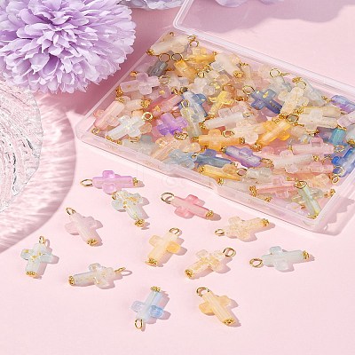 100Pcs Acrylic Pendant PALLOY-FS00039-02-1