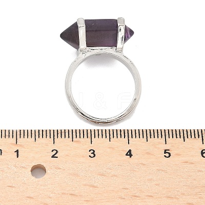 Natural Amethyst Finger Rings RJEW-P121-A02-1