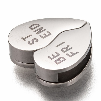 Tarnish Resistant 304 Stainless Steel Split Slide Charms STAS-P270-10P-1