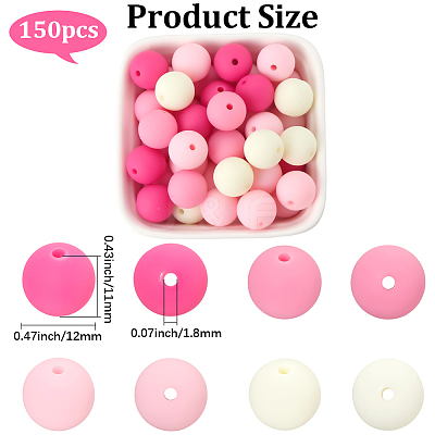 Rubberized Style Imitated Silicone Acrylic Beads MACR-PA0001-06B-01-1