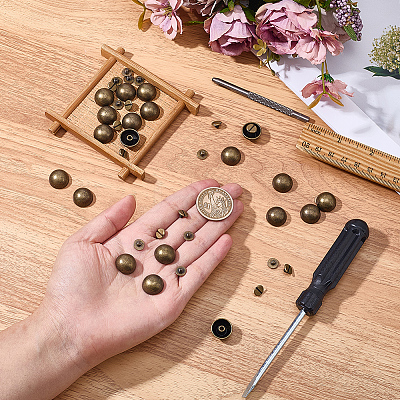 20 Bags Alloy Studs Rivets FIND-CL0002-03AB-1