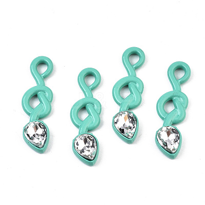 Spray Painted Alloy Pendants PALLOY-S132-226-RS-1