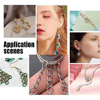 300Pcs 6 Sizes Brass Open Jump Rings KK-PH0009-24-1