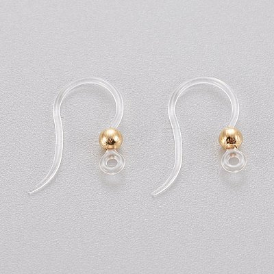Eco-Friendly Plastic Earring Hooks STAS-K203-03G-1