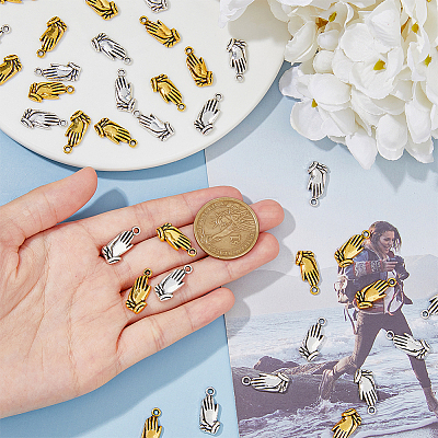 120Pcs 2 Colors Zinc Alloy Pendants FIND-HY0002-14-1