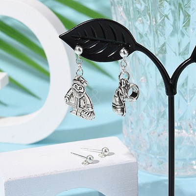 925 Sterling Silver Ear Stud Findings STER-K167-042C-S-1