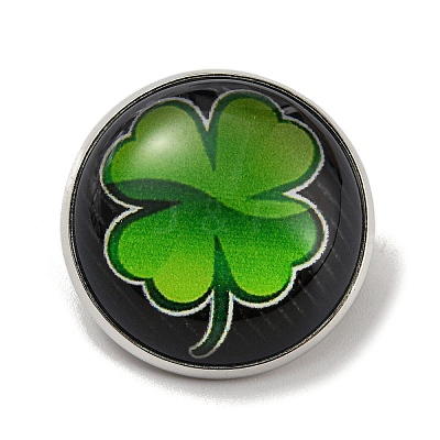 Round Glass Brooches FIND-Q096-01O-1