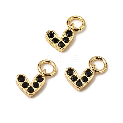 Brass Micro Pave Cubic Zirconia Charms ZIRC-F111-08G-01-1