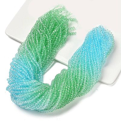 Transparent Painted Glass Beads Strands DGLA-A034-T4mm-A16-1
