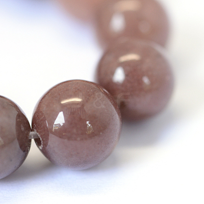 Natural Purple Aventurine Round Bead Strands X-G-E334-6mm-21-1