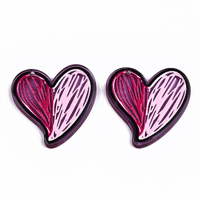 Transparent Acrylic Pendants LS-KY-T022-34-1