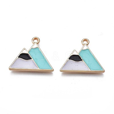 Rack Plating Alloy Enamel Pendants ENAM-S122-67-1