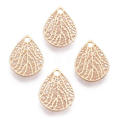 Rack Plating Brass Filigree Charms KKC-T001-46KC-1