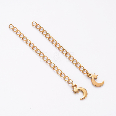 Ion Plating(IP) 304 Stainless Steel Chain Extender X-STAS-F098-16-1