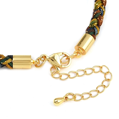4MM Braided Nylon Cord Bracelets FIND-A057-01G-1