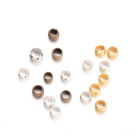 Rondelle Brass Crimp Beads KK-L134-31-1
