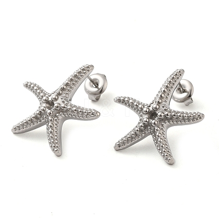 Non-Tarnish 304 Stainless Steel Stud Earrings Findings STAS-G317-08P-1