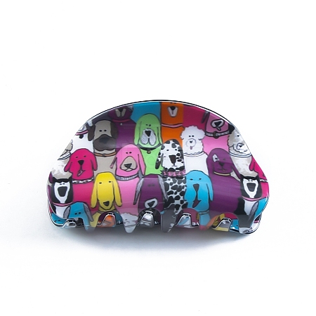 Dog Pattern PVC Plastic Claw Hair Clips PW-WG59378-02-1