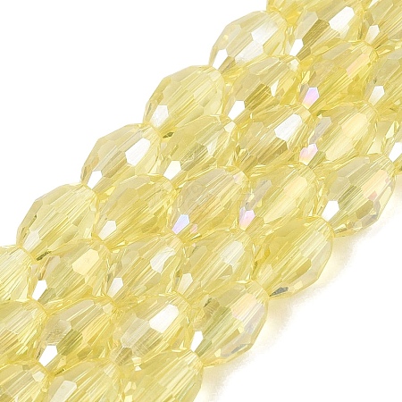 Electroplate Transparent Glass Beads Strands LS-GL-N002-01A-A02-1