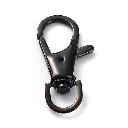 Ion Plating(IP) 304 Stainless Steel Swivel Lobster Claw Clasps STAS-I117-01B-01-1