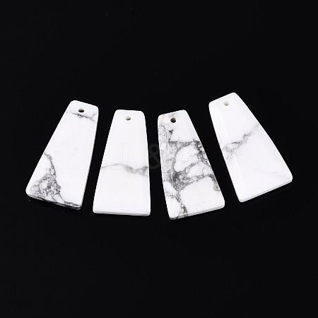 Natural Howlite Pendants G-Q601-10F-1