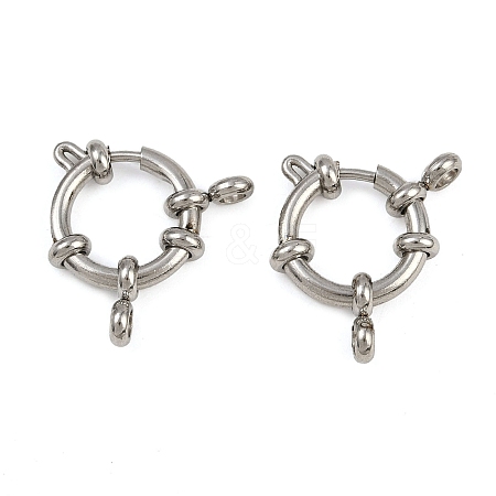 304 Stainless Steel Spring Ring Clasps STAS-B095-03P-03-1
